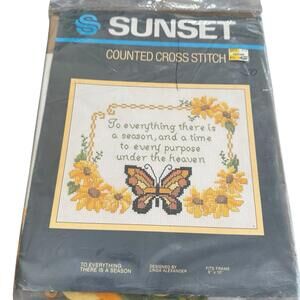 Sunset Counted Cross Stitch Kit To Everything There Is A Season 1983